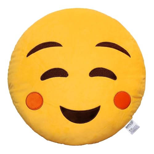 Relaxed Smiling Emoji Pillow 32cm