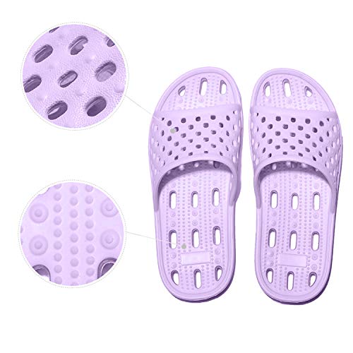 Image of WOTTE Shower Sandals Women Quick Drying Bath Slippers Non Slip Dorm Shoes