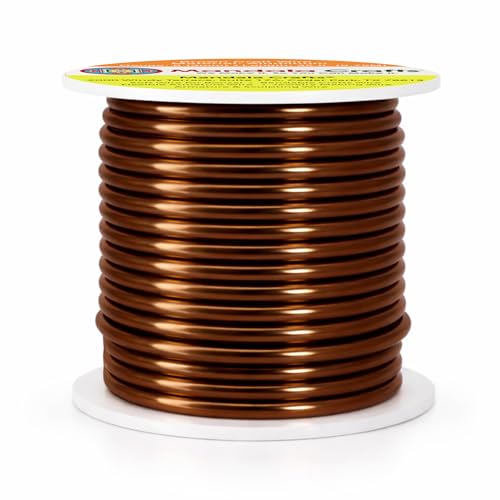 Image of Mandala Crafts 8 Gauge Anodized Aluminum Craft Wire for Jewelry Making - 32 FT Colored Flexible Brown Wire - Bendable for Bonsai Armature Crafting Sculpting