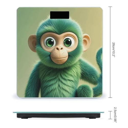 Báscula Digital de Baño Green Clever Monkey Precisa y Moderna miniatura 2