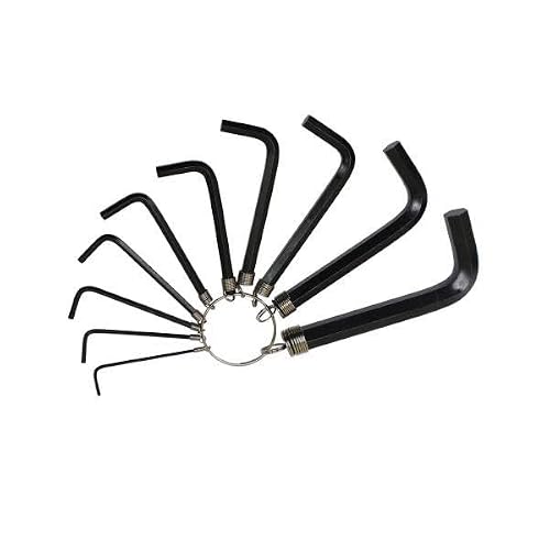 VEWERK 10PC Metric Allen Hex Key Set On Keyring 1.5-10mm 1626