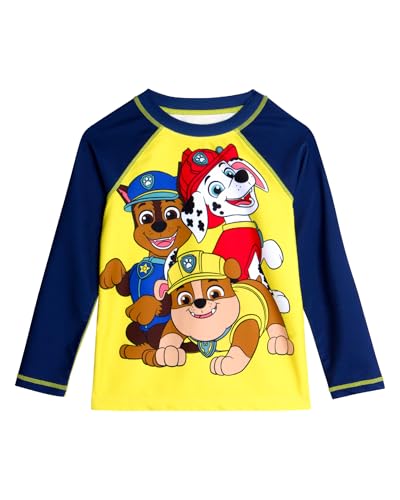 Nickelodeon Paw Patrol Boys Rash Guard Set - 2 Piece Chase Marshall TMNT UPF50 Swim Shirt & Swim Trunks for Toddler & Big Kid3