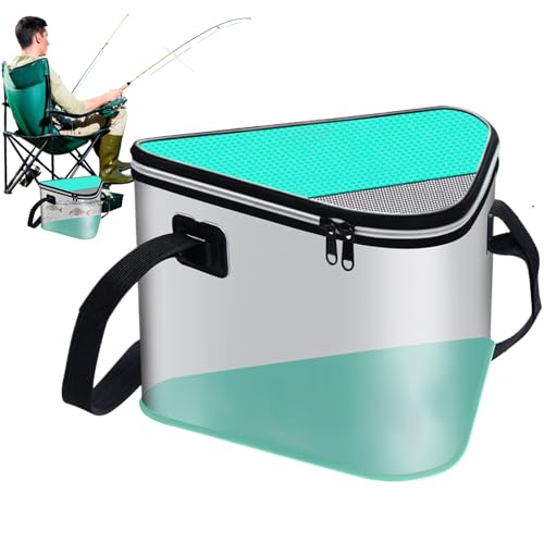 Cubo de pesca plegable y versátil para almacenamiento de peces 2
