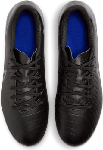 Nike Tiempo Legend 10 Club Multi-Ground Low-Top Soccer Cleats (DV4344-040, BLACK/CHROME-HYPER ROYAL) Size 103