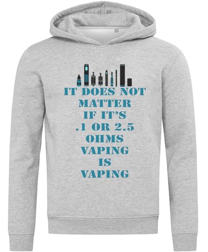 Sweat à capuche coton mélangé gris texturé avec slogan original imprimé