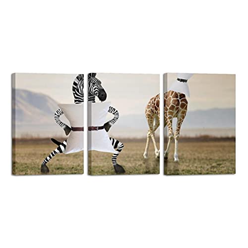 Impressions sur toile girafe et zèbre de qualité supérieure | Cadres d'art modernes Afrique