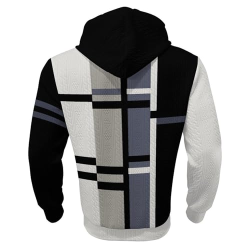 Pull à capuche homme imprimé graphique grande taille casual