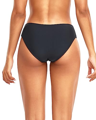 Image of Women Bikini Bottom Full Coverage Bathing Suit Bottoms Swimsuit Bottom | Low Waist Design, Side Strap Cutout, Full Rear Coverage, Secure Fit, Soft Breathable Fabric