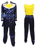 xhtwcy Anime Higashikata Josuke Halloween party costume cosplay cos high school uniform (man XL)