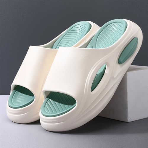 Men's Sandals - Summer Thick-Soled Anti-Slip Slides for Men & Women, Beach Bathroom Shoes, Elevating Comfort, 5 Colors US 6-112