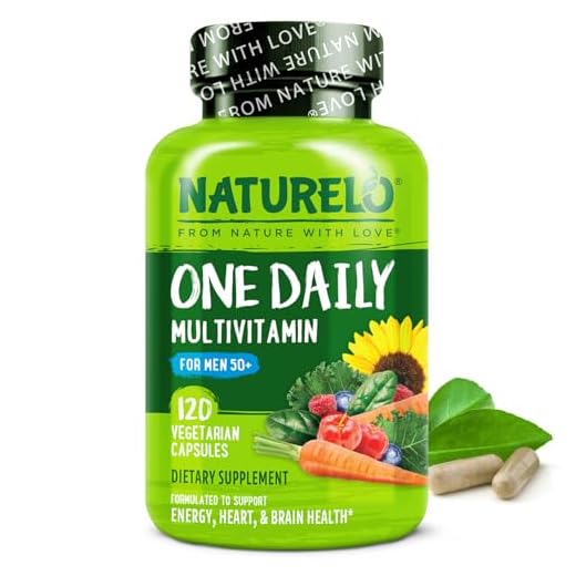 NATURELO Mens Multivitamins for Men 50+ - One Daily Multivitamin for Men with Vitamins, Minerals & Organic Whole Foods, Boost Energy & Health, Non-GMO, 120 Vegetarian Capsules