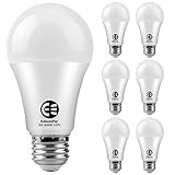 EdisonPar A19 6-Pack LED Light Bulbs, E26 Base 75W Equivalent 1000lumens 4000K Neutral Daylight Light, Cool White (CWF), Non-Dimmable 9W 15000Hrs Indoor (6 pieces pack)