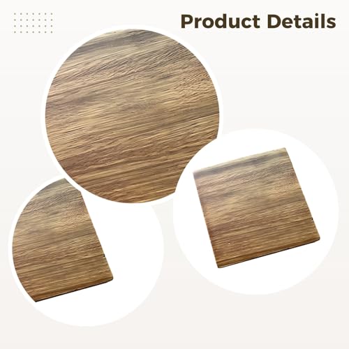 Dessous de verre carrés et ronds résistant à la chaleur en bois - 3