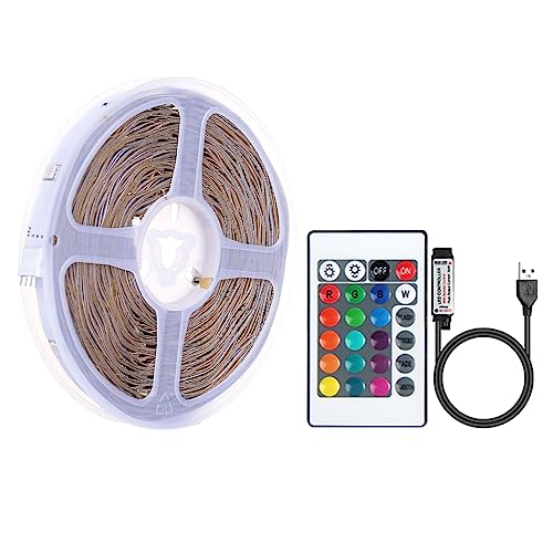 Tira LED 17ft RGB multicolor con control USB miniatura 1