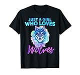 Just A Girl Who Loves Wolves Shirt Watercolor Wolf Art