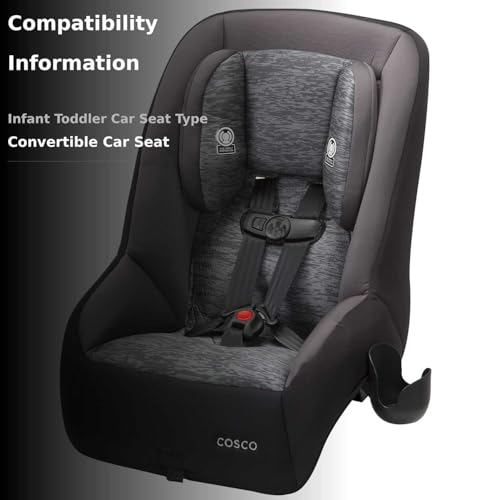 Cosco Mighty Fit 65 DX Convertible Car Seat (Heather Onyx Gray)
