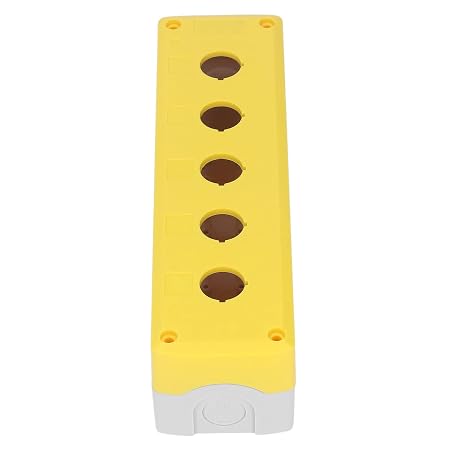 Hyuduo Push Button Box Control Station with 5 Holes, Industrial Switch Shell Casing for Equipment, Durable Push Button Box Enclosure for Machinery Control