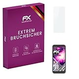 atFoliX Glasfolie kompatibel mit General Mobile GM 8 Go Bildschirmfolie, 9H Hybrid-Glass FX Schutzpanzer Folie