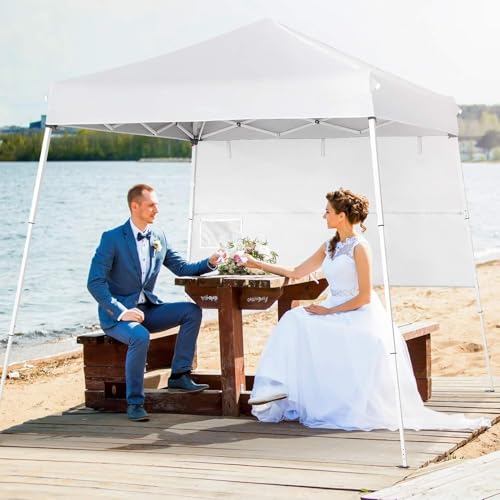 Image of Hoteel Canopy Tent 10x10 Pop up Canopy, Easy Setup Canopy Heavy Duty Gazebo Without Sidewalls Waterproof & UPF 50+, Portable Bag, 3 Height Adjustable & 4 Sand Bags, White (Upgraded Hexagonal Frame)