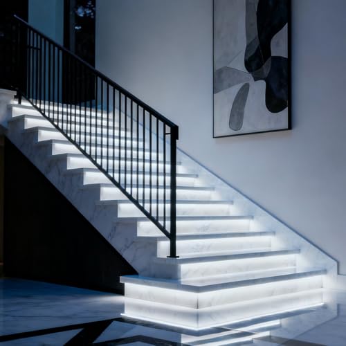 Image of BTF-LIGHTING 3mm Width Ultra Thin FCOB COB LED Strip,UL Listed Cool White 6000K Super Narrow Uniform Light,16.4FT DC12V CRI90+ LED Tape Light for Home Indoor DIY Lighting(No Adapter or Controller)