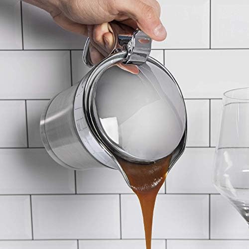 Stainless Steel Gravy Boat - 500ml | Insulated Jug | Custard & Cream Server | Sauce Jug | Thermal Gravy Jugs | Milk Jug With Lid | M&W