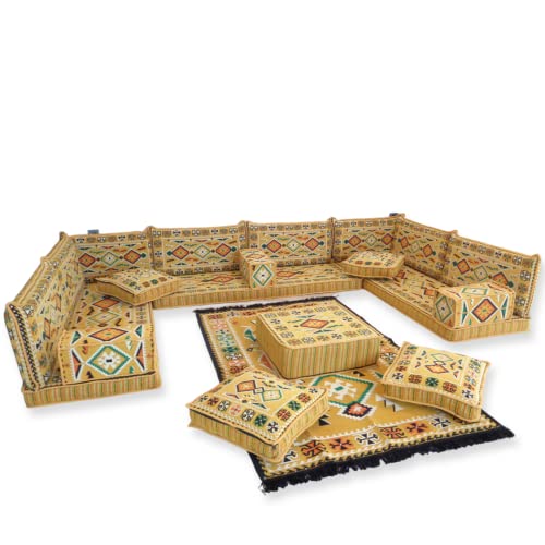 Arabic U Shaped Floor Sofa,Arabic Floor Seating,Arabic Floor Sofa,Arabic Majlis Sofa,Arabic Couches,Floor Seating Sofa Ma 45 (High Quality Foam) #TOP3