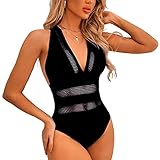 Material: Bañador de mujer fabricado en 80% nailon 20% spandex, superelástico. Un bañador suave y entallado con escote en pico que nunca pasa de moda y que realzará tus curvas perfectas.