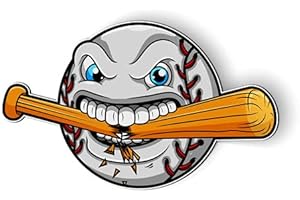 Fiery Baseball Magnet for Your Locker, Car, or Fridge