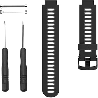 SAWIDEE Pulseira de relógio para Garmin Forerunner 735XT 735/220/230/235/620/630, pulseiras de substituição de silicone macio para pulseira Forerunner 235