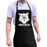 Photo Gallery apronmen grembiule o nonno per barbecue bbq papa bear con tasche multiuso in poliestere/cotone di alta qualità, collo regolabile e cravatte extra lunghe taglia unica grembiule nero Photo Gallery apronmen grembiule o nonno per barbecue bbq papa bear con tasche multiuso in poliestere/cotone di alta qualità, collo regolabile e cravatte extra lunghe taglia unica grembiule nero