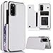 Samsung Galaxy S10 Lite (2020) Cash Wallet Case, ZYZX Galaxy M80S PU Leather Kickstand Card Holder Slots Case Double Clasp and Durable Shockproof Phone Cover for Samsung Galaxy A91 White-SK