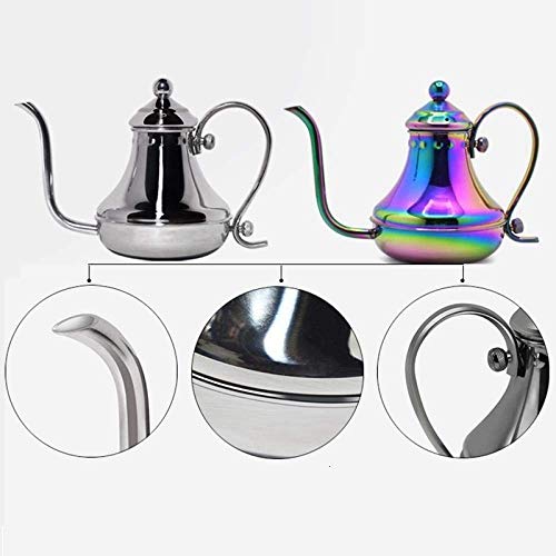 cjcaijun Máquina de café expreso 304 Acero Inoxidable Goteo Cafetera caño Largo Cuello de Cisne hervidor de Agua Barista… - Imagen 8