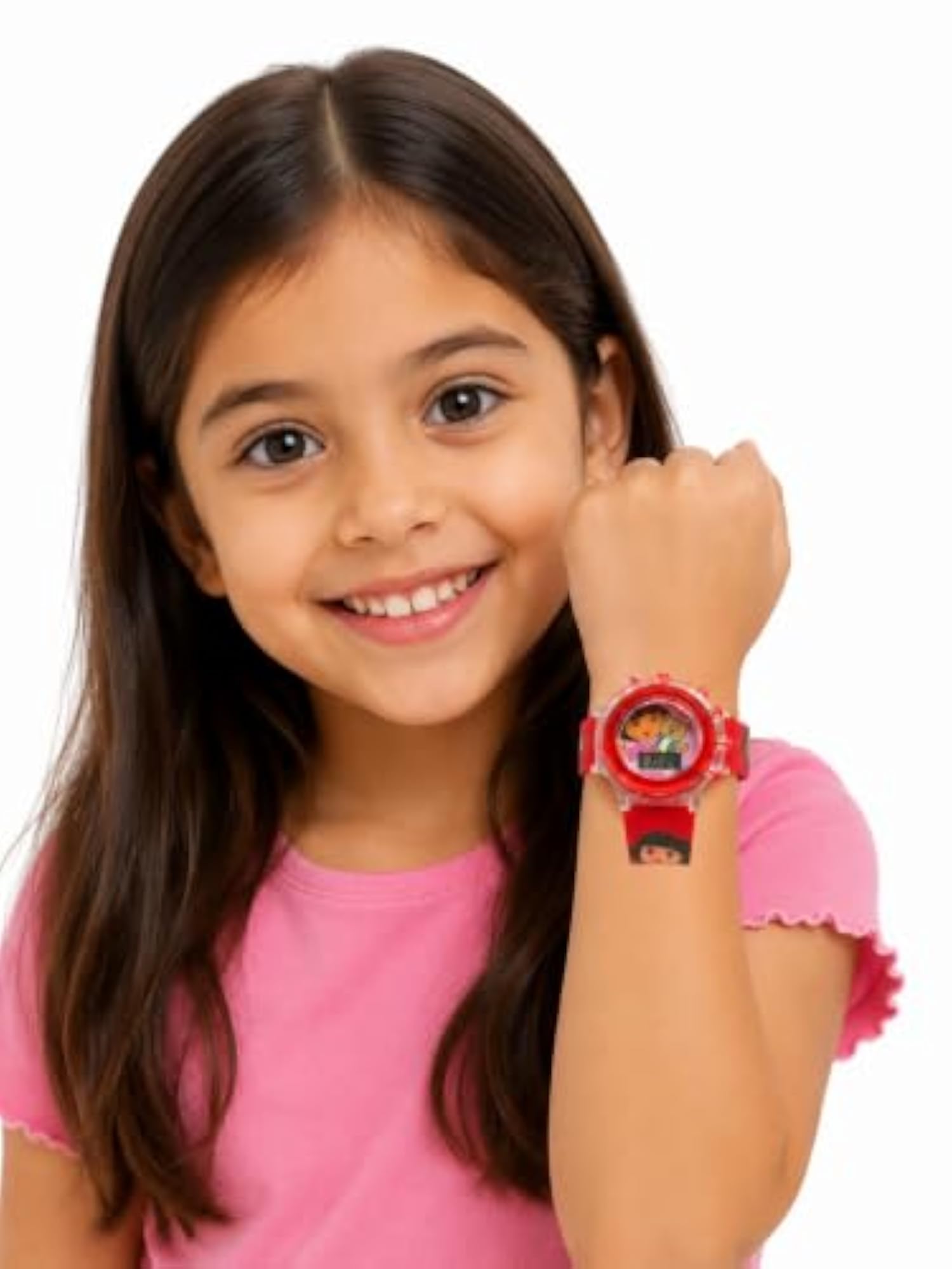 Kids Dora Theme Digital Watch for Girls, Adjustable Silicone Strap