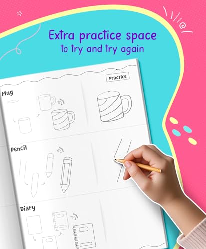 Image of How to Draw Everything: 300 Easy Step-by-Step Drawings for Kids Ages 4+ | Drawing & Colouring Book with Practice Space, Learn to Draw Animals, Toys, Flowers & Planets, Perfect Gift for Beginners