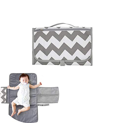 YUEMING Portátil Bebé Cambiador,Impermeable Cambiador de Pañales Cojín Para Cabeza Con Bolsillos,Cambiador de Viaje,Plegable Orinal Infantil Pad para Usar Fuera de Casa