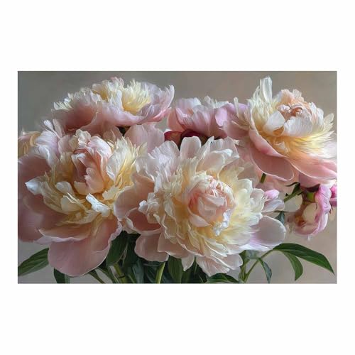 Tableau sur toile élégant fleurs magnifiques au rendu peinture à l'huile