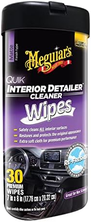 Meguiar's Quik Interior Detailer Wipes - This Non-Greasy Formula ...