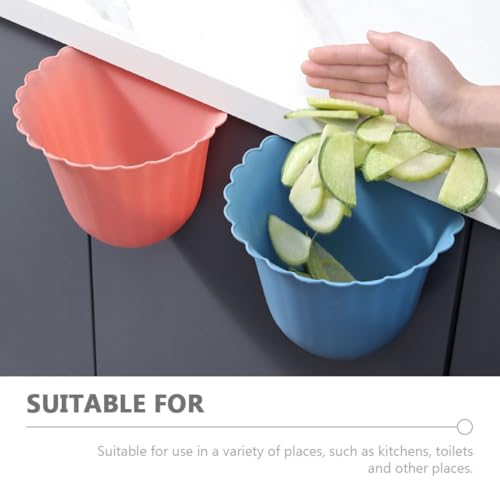 Set 6 botes de basura colgantes con forma de flor para pared miniatura 7