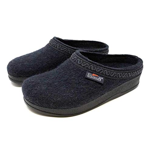 Stegmann Women's Wool Felt Clog with Polyflex Sole (7 B US, Graphite)