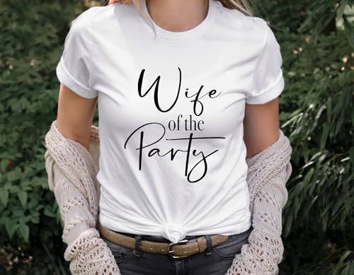 Bachelorette Party Shirts Wife of The Party & The Party Matching Funny Bridal Party T Shirts Party in Nashville Austin Vegas Black3