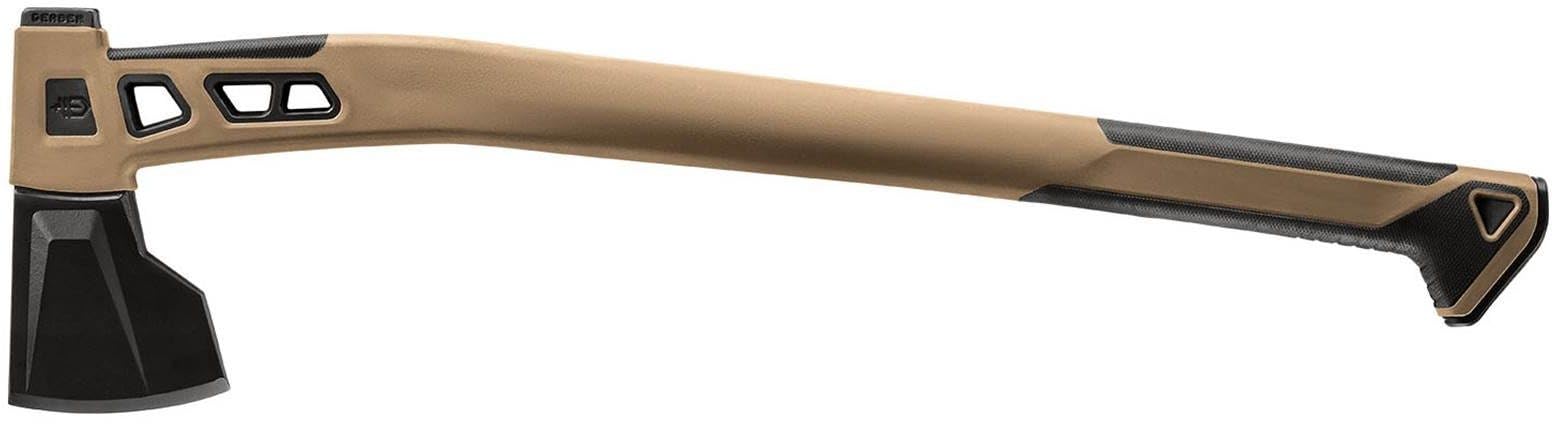 Gerber Gear Bushcraft Axe - Camping Survival Bushcraft Axe with Sheath - Features Hammerhead & Water-Resistant Compartments - Made in USA - Coyote Brown