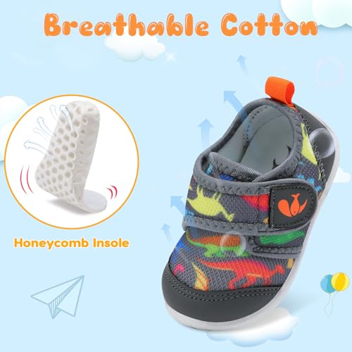 Image of FEETCITY Baby First Walking Shoes Boys Girls Infant Crib Shoes Breathable | Anti-Slip Flexible Lightweight Breathable indoor outdoor sports school walking Activities Travel