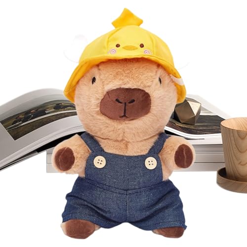 Capybara en peluche 25cm avec vêtements pour collectionneur et enfant