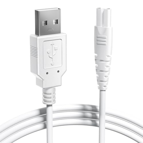 COSLUS Original Water Flosser Charger: for Aquasonic Nicwell Oralfree Nicefeel Hangsun Tovendor Zerhunt Figure-8 Replacement Charger Water Flosser Dental Pick Charger Cord USB A White