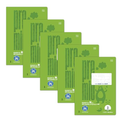 Staufen premio A4 Schulheft, 5 Hefte