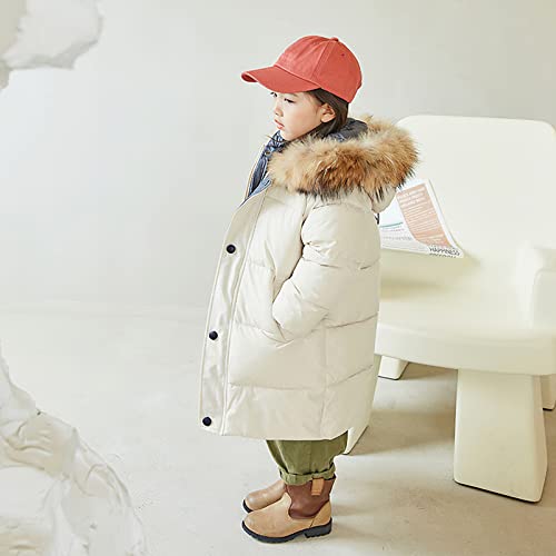 Kids Girls Coats Hooded Puffer Jacket Winter Warm Parka Overcoat for 5-13 Years4