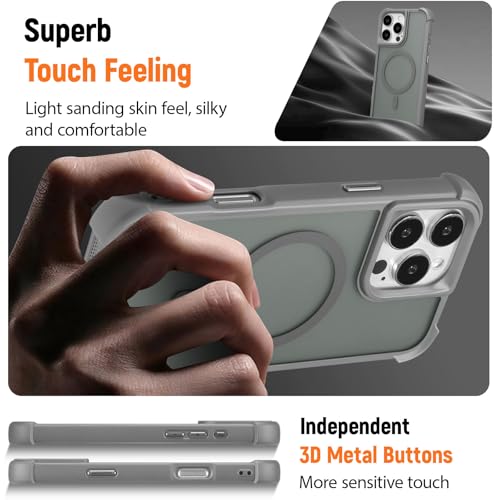 Coque protection iPhone 16 Pro Max MagSafe gris mat