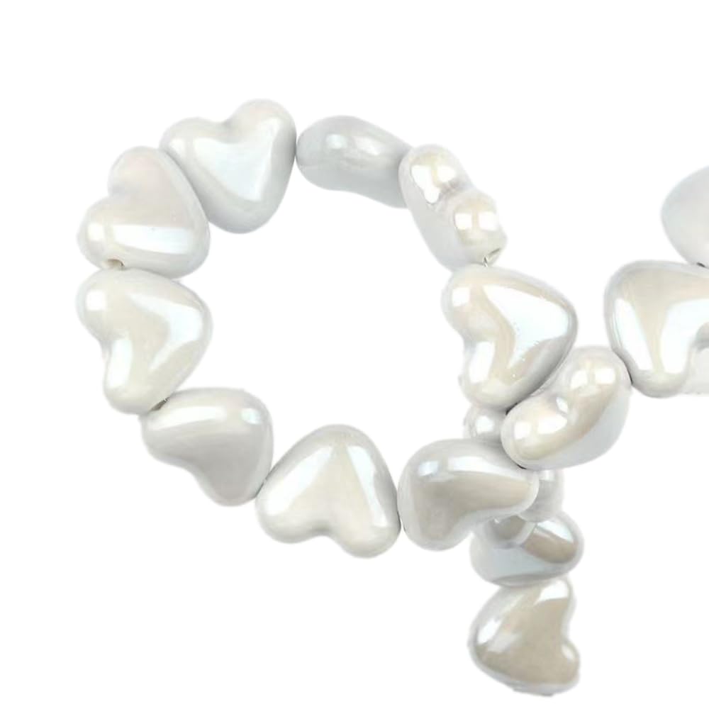 Perline sfuse in Fimo a forma di CUORE Sfumati colori misti quantita' a
