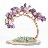 LoKori Albero dei Soldi di Cristallo Albero della Pietra Preziosa Reiki Naturale Albero di Cristallo della Vita Fetta di Agata Geode Pietra di Quarzo Supporto Feng Shui Guarigione Home Office Decor,A