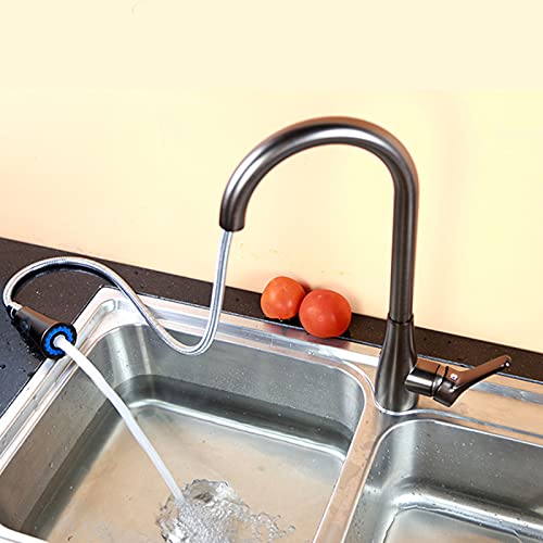 Robinet de cuisine avec pulvérisateur rétractable pour éliminer les éclaboussures - 5